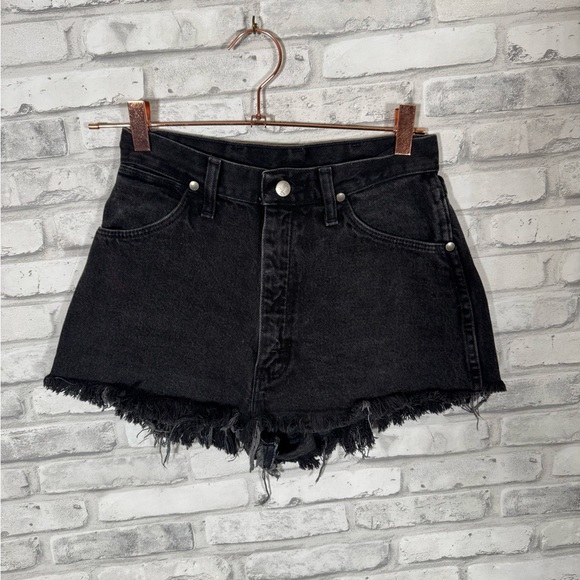 80s-90'S Wrangler Black Denim Shorts, Half Pants, Made in USA, Men's, W30 equivalent, Vintage cotton black type Vintage Second Hand main image 1